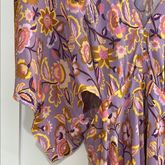 Spell Floral V-Neck Dress with Kimono Sleeves - Picture 3 of 6